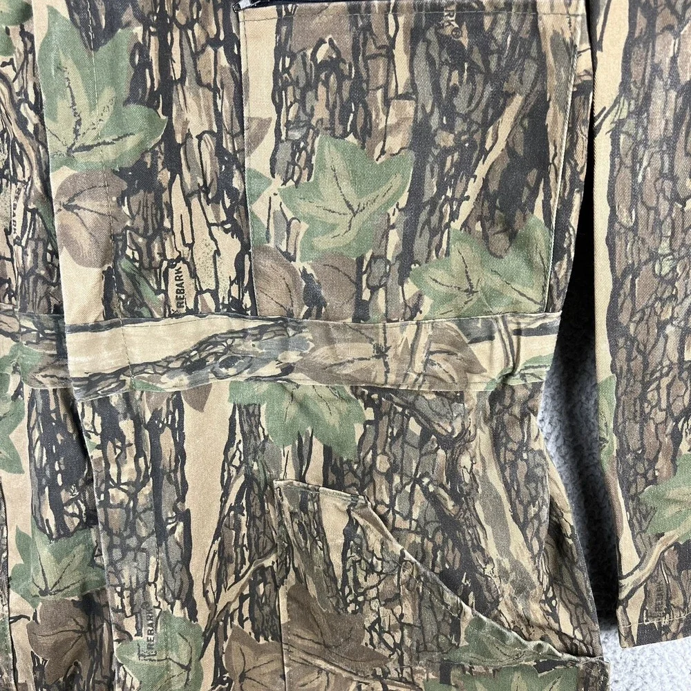 VTG 1-Piece Trebark Camouflage Coveralls‎ Hunting Jumpsuit USA Made Men's XL